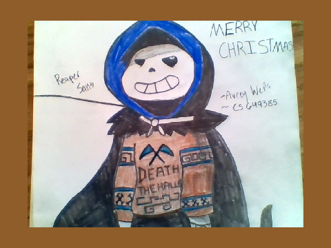 Reaper Sans Christmas drawing