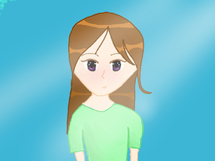 Anime-ish girl- an art piece