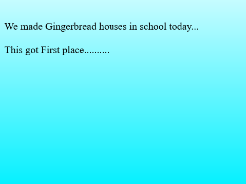 My Gingerbread house......................................