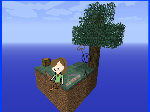 Add yourself stranded on Skyblock remix