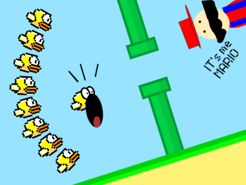 Smashy Bird  with mario and cats remix