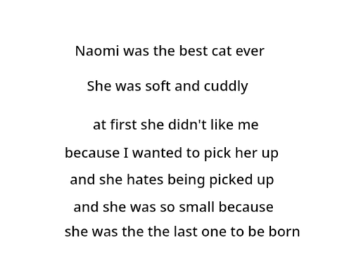 rip Naomi tribute to her