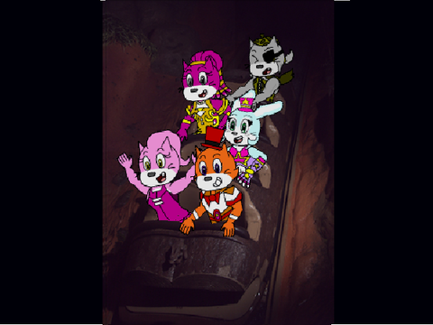 The cast of MTSC R go on Splash Mountain