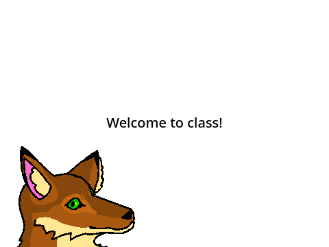 Welcome to class!