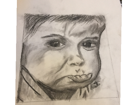 sad child art.