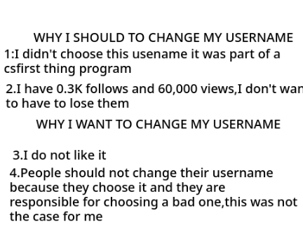 Can I please change my username!