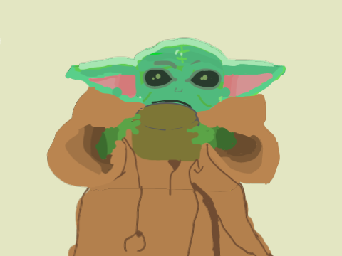 baby Yoda drawing