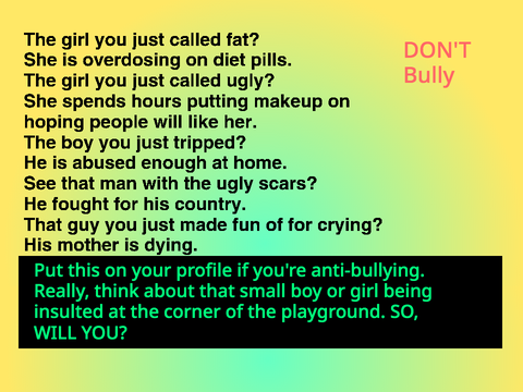 Put a stop to bullying!! 