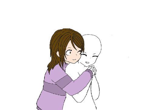 {Add your OC being hugged by my OC!}