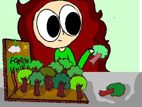The art club weekly project. Inspired by a forest