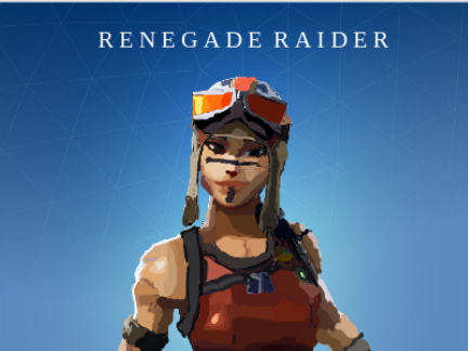 Renegade Raider Fortnite Skin Drawing 