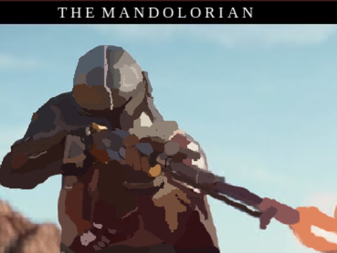 The Mandalorian Blockshade drawing