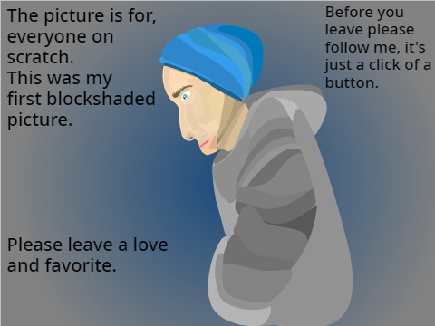 BlockShaded, man in a hoodie.