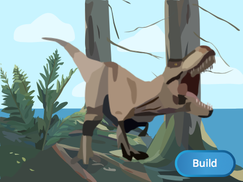 Blockshade of Jurassic World T. rex