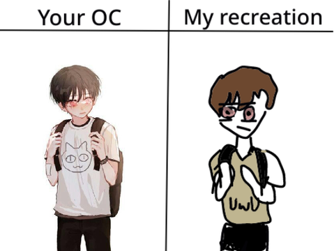 gimme ur oc and i'll recreate it into something weird