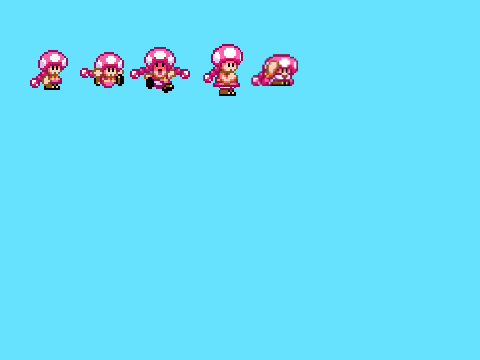 Super Mario Maker 2 Toadette sprites (read description please)