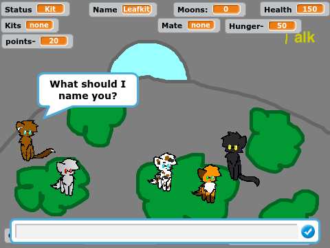 Warrior cat game- ShavedTamale style