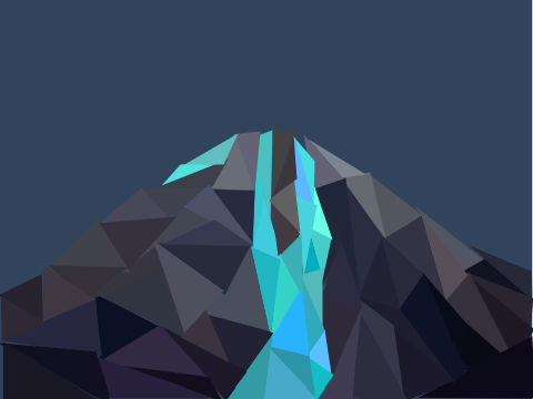 Volcano Poly Art