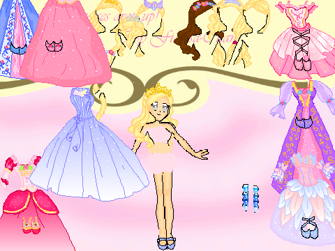 barbie princesses dress up remix