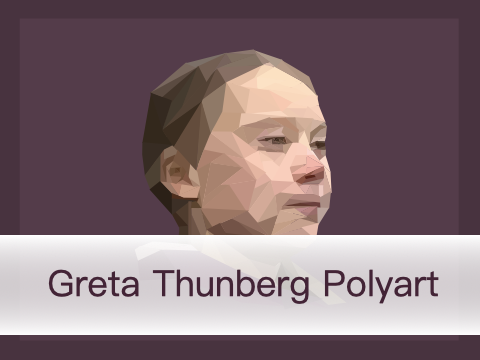 Greta Thunberg Polyart