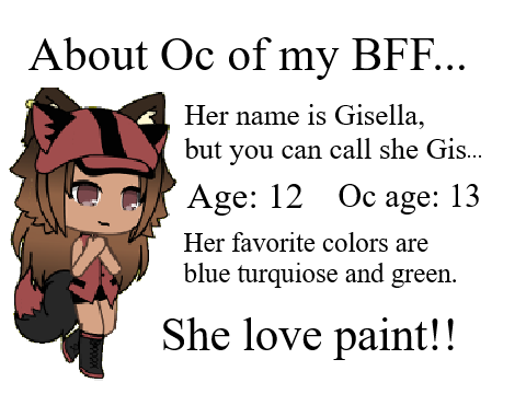 This Oc is for my BFF in real life...