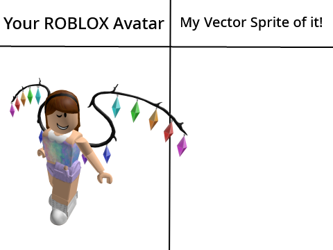 Give me your roblox avatar and I'll make a vector sprite of it! remix