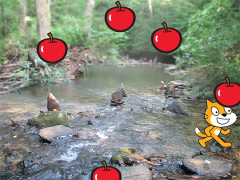 apple eating aydog
