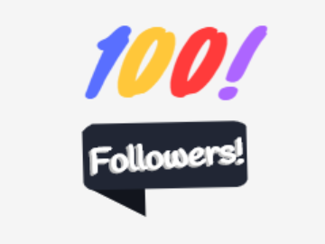 100 followers