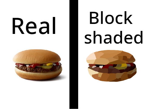 A Block Shaded Hamburger