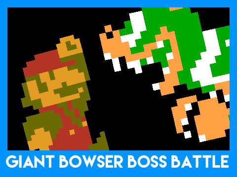 SMB Giant Bowser Boss Battle