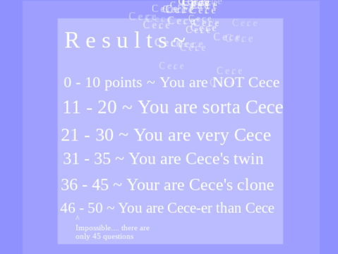 How Cece am I?