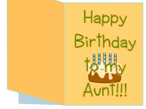 Happy Birthday to my Aunt!!!!