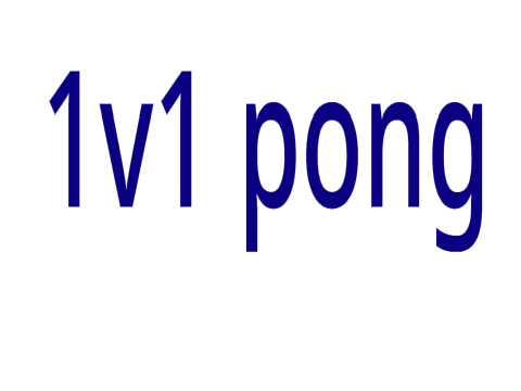 1v1 pong