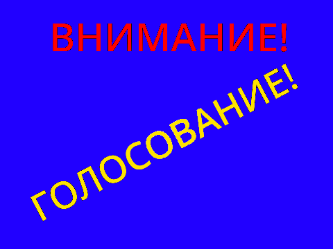 ВНИМАНИЕ! Голосование!