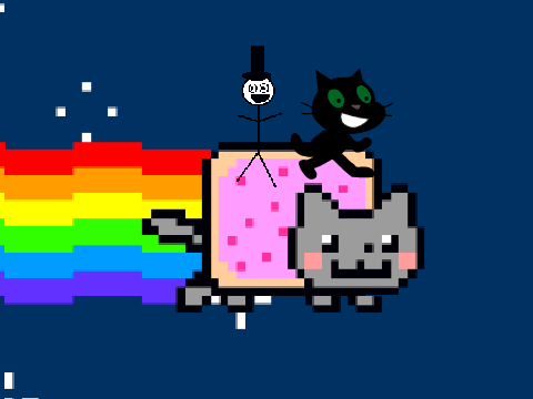 Add yourself riding the Nyan Cat remix