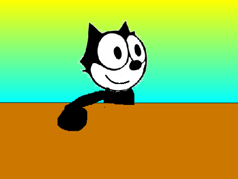 Felix and Kitty having a nice conversation