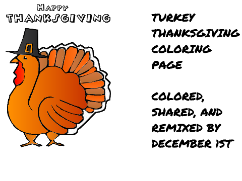 Turkey Coloring Thanksgiving Contest remix