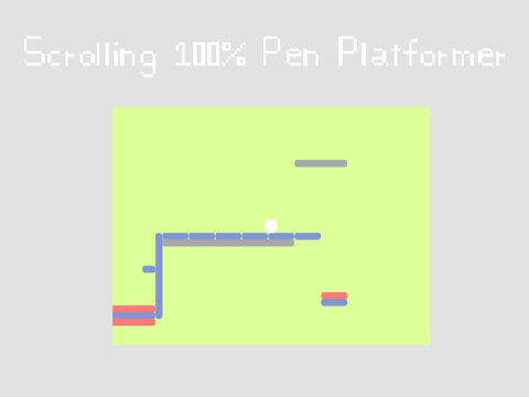 Scrolling 100% Pen Platformer
