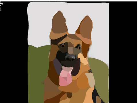 German Shepherd Blockshade<3