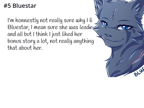 My top 5 favorite warrior cats!