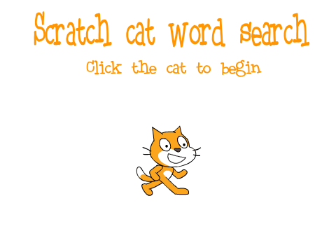 Scratch Cat Word Search 