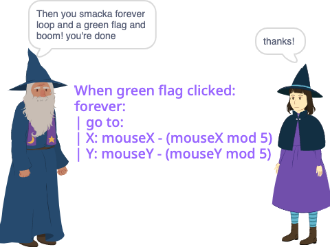 how to move blocks by incriments