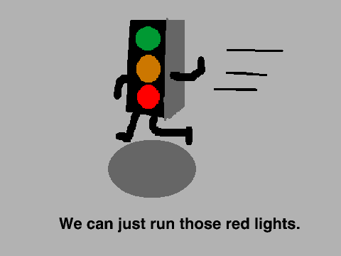 Running red light