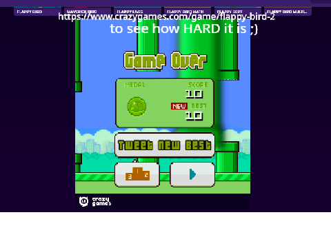 I GOT  A MEDAL!!!!!! (flappy bird hard version)