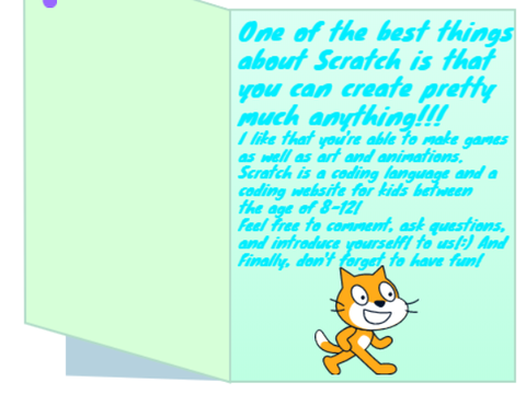Welcome to Scratch!!!