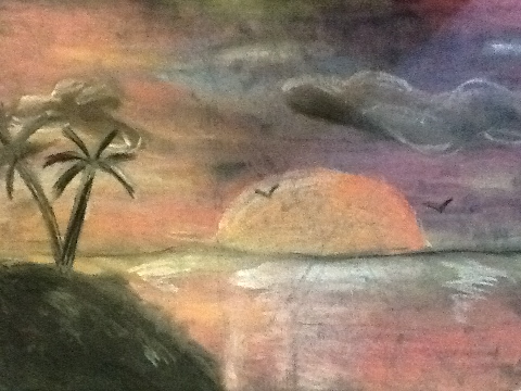 Chalk Pastel Sunset