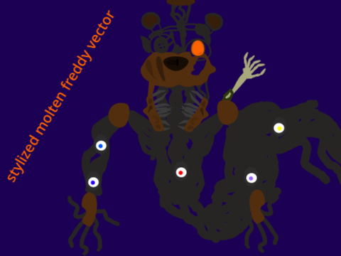 stylized molten freddy vector