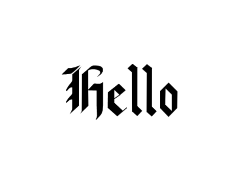My attempt at Gothic Calligraphy
