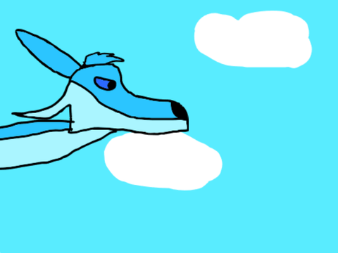 Flying through the sky 