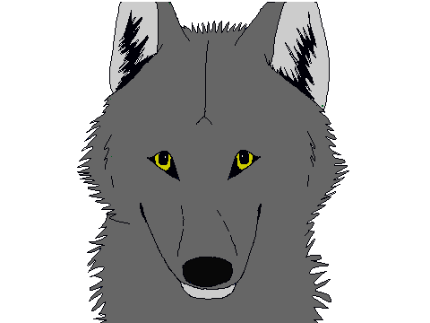 Wolf licking the screen template!